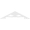 Ekena Millwork Pitch Cornelia Architectural Grade PVC Gable Pediment, 36"W x 9"H x 1"P (6/12) GPP036X009X100CRN - alternate 2